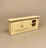 Miniature Skænk med Skabe Creme, køkkenskab, overskab, vægskab, lav, skænk, lavt, køkkenmøbel, modul, køkkenmøbel, dukkekøkken, dukkehus, nisse, køkken, nisser, nissedør, nissebo, nissehus, dukkehusting, dukkehustilbehør, tilbehør, ting, til, klinik, tandlæge, skænk, skab, kommode, buffet, laboratorium, forskning, kemi, fysik, kemilokale, forsøg, naturvidenskab, lærer, uddannet, færdig, symbolsk, gave, kemiingeniør, biokemi, biolog, , dukkehusmøbler, dukkestue, miniaturer, miniature, små, møbler, sjov, gavekort, færdig, uddannet, bevis, biti, ribe, apoteker