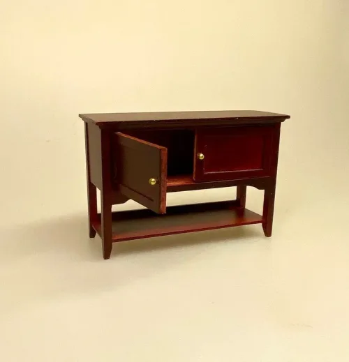 Miniature Skænk med skabe Mahogni, skænk, skab, kommode, buffet, laboratorium, forskning, kemi, fysik, kemilokale, forsøg, naturvidenskab, lærer, uddannet, færdig, symbolsk, gave, kemiingeniør, biokemu, biolog, dukkehus, dukkehusmøbler, ting til, tilbehør, nisser, dukkestue, miniaturer, miniature, små, møbler, sjov, gavekort, færdig, uddannet, bevis, biti, ribe, apoteker