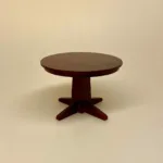 Miniature Spisebord Rundt Mahogni, spisebord, dukkehusmøbler, dukkehus, dukkehuset, dukkehustilbehør, dukkehusting, miniature, miniaturer, ting til dukkehus, firkantet, biti, ribe, gavekort, symbolsk gave, gave, bord i gave, gavekort til møbler,valnød, valnøddebrunt, brun bejdset, brunt bord, spisebord, nisser, nisserne, tilbehør, ting til, rundt, spisebord, dukkemøbler, 1:12,