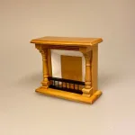 Miniature kamin i lyst træ med gitter, Miniature brænde på stativ, brænde, komfur, ovn, tænde op, gammeldags, dukkestue, dukkehus, miniaturer, til, ting, tilbehør, nisser, nissedør, nissehus, nissebo, nissetilbehør, birgitte frigast, god morgen nisser, dukkehusting, dukkehustilbehør, 1:12, skoven, jule, juleting, stilleben, snelandskab, biti, ribe, op på kaminhylden, glimmer på,