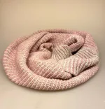 Eribe Strikket Tube Tørklæde uld Arctic Blossom, lysegrå, rosa, sarte farver, forårsfarver, sommerfarver, lyserød, merinould, lysegrå, beige, natur, neutral, anvendelig, smart, chunky, fyldigt, sporty, lækkert, smart, gave, gaveide, tilbehør,vinter, hætte, cape, stola, sjælevarmer, biti, skotsk, skotland, strik, skotsk, tørklæde, loop, uld, blød, kradser ikke, lunt,