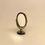 Miniature Bordspejl Sølv, barberspejl, vippespejl, bordspejl, spejl, bordspejl, dukkehusspejl, lillebitte, miniaturer, miniaturespejl, dukkehustilbehør, dukkehusting, badeværelse, skønhedsbehandling, gavekort, sangskjuler, biti, ribe