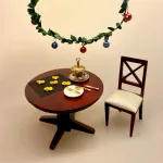 Miniature Luciabrød - 5 safranboller med rosiner, hjemmebag, julebag, lucia, luciaboller, lusekatte, lussekatte, safraboller, safranbrød, luciabrød, juleboller, nissehus, nissedør, jul, julekage, dukkehusmad, dukkehustilbehør, dukkehusting, 1:12, nissebo, nisseting, nissetilbehør, sangskjuler, advent