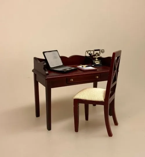 Miniature Pc - Bærbar computer, bærbar, computer, it, symbolsk, gave, sangskjuler, gavekort, konfirmand, konfirmationsgave, kontor, skole, miniaturer, dukkehusting, dukkehustilbehør, biti, ribe, nisser, nissedør, nissetilbehør, 1:12,