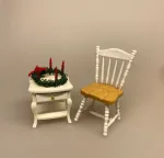 Miniature Grankrans med klokke, Miniature Stearinlys Kronelys 4 røde, julelys, birgitte frigast, go morgen nisser, tilbehør, nisser, nissedør, nissebo, nissehus, dukkehus, ting til, tilbehør, miniaturer, 1:12, adventskrans, mini, lillebitte, biti, ribe, DIY,