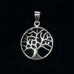 Vikingevedhæng i sølv - Livets træ Yggdrasil stiliseret stort, livets træ, livstræet, vikingesmykker, museumssmykker, gamle, nordiske, guder, tro, aser, asatro, asgård, midgård, udgård, ask, ygdrasil, kopi, smykker, ægte, originale, fund, biti, ribe