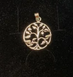 Vikinge vedhæng i sølv - Livets træ Yggdrasil med blade lille, livets træ, livstræet, vikingesmykker, museumssmykker, gamle, nordiske, guder, tro, aser, asatro, asgård, midgård, udgård, ask, ygdrasil, kopi, smykker, ægte, originale, fund, biti, ribe