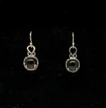 Vikingeørehængere i sølv - Gotlandsk krystal Enkel lille, krystal, kugler, glas, klar, sten, gotlandsk, øreringe, sølvøreringe, hænge, øreringe, lange, specielle, vikingesmykker, museumssmykker, ægte, sterlingsølv, biti, ribe, ansgar, sølvskat, gamle, kopi, fund,