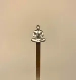 Bogmærke Stål - Mat Sølv Yoga, yoga, yogastilling, fred, ro, meditation, det tredje øje, nirvana, chakra, guru, instruktør, pranayama, hatha, oplysning, gave, gaveide, symbolsk, biti, ribe, læsehest, boggave, bøger, læse,
