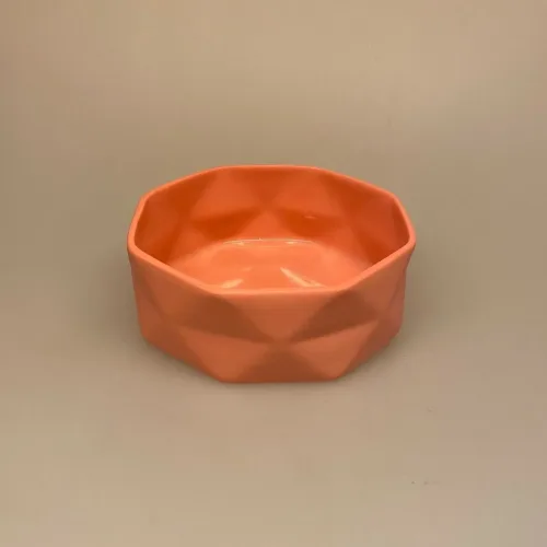 Trine Rytter keramik - Skål Foldemønster Lys Koral