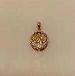 Vikingevedhæng i bronze - Livets træ Yggdrasil med keltisk krone, keltisk, flet, evighed, mytologi, nordisk, nordiske, guder, aser, asatro, gamle, ask, træ, livstræ, livstræet, for altid, gaveide, konfirmation, barnedåb, dåb, kobberbryllup, symbolik, ægte, original, kopi, smykker, vikingesmykker, museumssmykker, fund, udgravninger, biti, ribe,