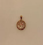 Vikingevedhæng i bronze - Livets træ Yggdrasil med keltisk krone, keltisk, flet, evighed, mytologi, nordisk, nordiske, guder, aser, asatro, gamle, ask, træ, livstræ, livstræet, for altid, gaveide, konfirmation, barnedåb, dåb, kobberbryllup, symbolik, ægte, original, kopi, smykker, vikingesmykker, museumssmykker, fund, udgravninger, biti, ribe,