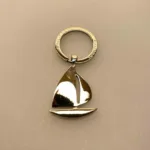 Nøglering - Sejlskib - blank sølv, skib, båd, søen, atlanten, lystsejler, sejler, til søs, sømand, matros, skipper, skib, med sejl, sejlbåd, sejlskib, symbolsk, gave, gaveide, biti, design, lækker, elegant, ribe, havet,