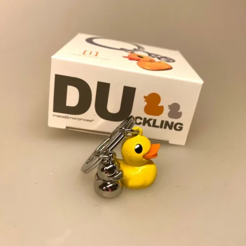 Nøglering med Badeænder - Gul And, badeand, gå glad i bad, karbad, sjov, humor, gadget, gaveide, herlig, gul, and, nøglering, sangskjuler, ting, med, ænder, biti, ribe