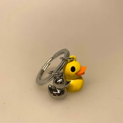 Nøglering med Badeænder - Gul And, badeand, gå glad i bad, karbad, sjov, humor, gadget, gaveide, herlig, gul, and, nøglering, sangskjuler, ting, med, ænder, biti, ribe