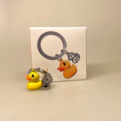 Nøglering med Badeænder - Gul And, badeand, gå glad i bad, karbad, sjov, humor, gadget, gaveide, herlig, gul, and, nøglering, sangskjuler, ting, med, ænder, biti, ribe