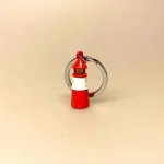 Nøglering med Fyrtårn - Rødt og hvidt, fyrtårn, leuchttrum, light house, danmark, kyster, de danske kyster, strande, blåvand, vesterhavet, lys i mørket, guide, hjælp, symbolik, symbolsk, gave, nøglering, sølv, gaveide, klippe, biti, ribe, phillippi, vartegn, på kanten, venskab,