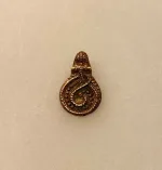Vikingevedhæng i bronze - Slange Spiral lille, gørding, slangen fra, dansk, fund, vikingesmykker, evighed, spiral, original, ægte, danefæ, udgravninger, slange, hamskifte, forandringer, ny start, smykke, vikinger, biti, ribe