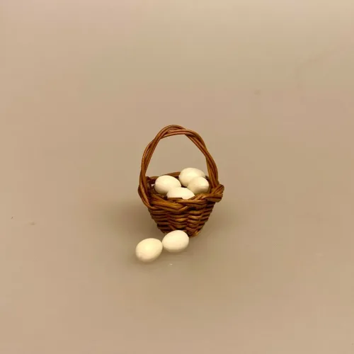 Miniature Løse Kulørte Æg, påskeæg, Miniature Kurv Lille Rund Brun, mini, kurv, påske, påskepynt, 1:12, miniaturer, miniature, dukkehuset, sætterkassen, sættekasse, sangskjuler, ting til, dukkehusting, dukkehustilbehør, tilbehør, nisser, nissebo, miniting, påske i, personlig, symbolsk, gave, påskeharen, påsken 2022, sjov, dekoration, biti, ribe, æggekurv, påskeæg, æggejagt,