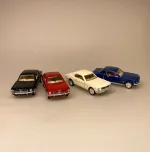 Modelbil Ford Mustang - Sort, general motors, henry ford, sort, mustang, amerikaner, bil, biler, modelbiler, olds mobile, old car, træf, old school, gave, gaveide, original, licens, ægte, kopi, model, kvalitet, samlere, samleobjekt, krekort, symbolsk, tillykke, 18 år, ny, flot, lækker, biti, ribe,