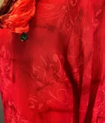 Batik Bluse - Top Puri Krummelurer Pink, orchid, pink, cerise, ceriserød, fuchsia, hindbærrød, raspberry, pink, lilla, violet, lyserød, rosa, langærmet, kort, slank smal, figursyet, lille, forårsbluse, sommerbluse, dametøj, bluse, festtøj, festbluse, konfirmation, barnedåb, klare farver, kolde farver, til gråt hår, specielt, batikfarvet, batikbluse, batiktryk, Diva, kvalitet, naturfibre, økologisk, åndbar, Biti, Ribe