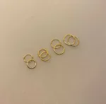 Creoler - Ø 10 mm øreringe forgyldt sølv - glatte med clicklås, knæk creol, let, at åbne, at lukke, tynd, enkel, smart, cool, hoops, stilig, stilige, stilede, lille, tynd, let, til vedhæng, hverdags, guld, ægte, forgyldt, guldbelagt, sølv, biti, ribe, enamel, cph, stine a, maanesten, NOA, joanli, jane kønig