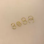 Creoler - Ø 10 mm øreringe forgyldt sølv - glatte med clicklås, knæk creol, let, at åbne, at lukke, tynd, enkel, smart, cool, hoops, stilig, stilige, stilede, lille, tynd, let, til vedhæng, hverdags, guld, ægte, forgyldt, guldbelagt, sølv, biti, ribe, enamel, cph, stine a, maanesten, NOA, joanli, jane kønig