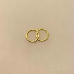 Creoler - Ø 12 mm øreringe forgyldt sølv - glatte med clicklås, knæk creol, let, at åbne, at lukke, tynd, enkel, smart, cool, hoops, stilig, stilige, stilede, lille, tynd, let, til vedhæng, hverdags, guld, ægte, forgyldt, guldbelagt, sølv, biti, ribe, enamel, cph, stine a, maanesten, NOA, joanli, jane kønig