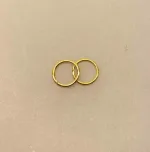 Creoler - Ø 12 mm øreringe forgyldt sølv - glatte med clicklås, knæk creol, let, at åbne, at lukke, tynd, enkel, smart, cool, hoops, stilig, stilige, stilede, lille, tynd, let, til vedhæng, hverdags, guld, ægte, forgyldt, guldbelagt, sølv, biti, ribe, enamel, cph, stine a, maanesten, NOA, joanli, jane kønig