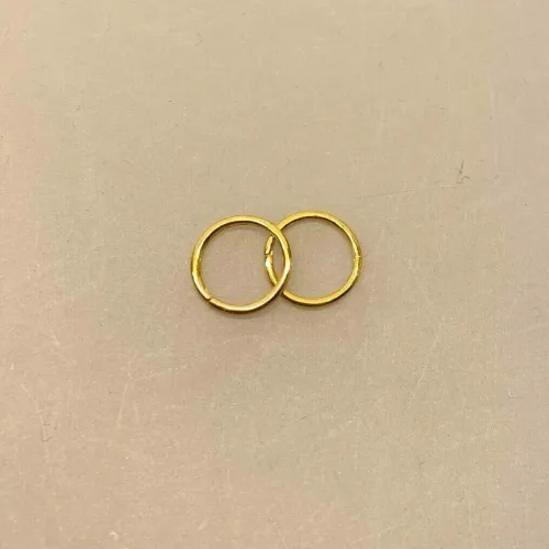 Creoler - Ø 12 mm øreringe forgyldt sølv - glatte med clicklås, knæk creol, let, at åbne, at lukke, tynd, enkel, smart, cool, hoops, stilig, stilige, stilede, lille, tynd, let, til vedhæng, hverdags, guld, ægte, forgyldt, guldbelagt, sølv, biti, ribe, enamel, cph, stine a, maanesten, NOA, joanli, jane kønig