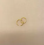 Creoler - Ø 12 mm øreringe forgyldt sølv - glatte med clicklås, knæk creol, let, at åbne, at lukke, tynd, enkel, smart, cool, hoops, stilig, stilige, stilede, lille, tynd, let, til vedhæng, hverdags, guld, ægte, forgyldt, guldbelagt, sølv, biti, ribe, enamel, cph, stine a, maanesten, NOA, joanli, jane kønig