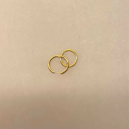 Creoler - Ø 12 mm øreringe forgyldt sølv - glatte med clicklås, knæk creol, let, at åbne, at lukke, tynd, enkel, smart, cool, hoops, stilig, stilige, stilede, lille, tynd, let, til vedhæng, hverdags, guld, ægte, forgyldt, guldbelagt, sølv, biti, ribe, enamel, cph, stine a, maanesten, NOA, joanli, jane kønig