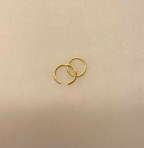 Creoler - Ø 12 mm øreringe forgyldt sølv - glatte med clicklås, knæk creol, let, at åbne, at lukke, tynd, enkel, smart, cool, hoops, stilig, stilige, stilede, lille, tynd, let, til vedhæng, hverdags, guld, ægte, forgyldt, guldbelagt, sølv, biti, ribe, enamel, cph, stine a, maanesten, NOA, joanli, jane kønig