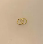 Creoler - Ø 12 mm øreringe forgyldt sølv - glatte med clicklås, knæk creol, let, at åbne, at lukke, tynd, enkel, smart, cool, hoops, stilig, stilige, stilede, lille, tynd, let, til vedhæng, hverdags, guld, ægte, forgyldt, guldbelagt, sølv, biti, ribe, enamel, cph, stine a, maanesten, NOA, joanli, jane kønig