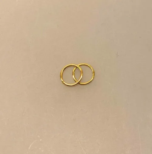 Creoler - Ø 12 mm øreringe forgyldt sølv - glatte med clicklås, knæk creol, let, at åbne, at lukke, tynd, enkel, smart, cool, hoops, stilig, stilige, stilede, lille, tynd, let, til vedhæng, hverdags, guld, ægte, forgyldt, guldbelagt, sølv, biti, ribe, enamel, cph, stine a, maanesten, NOA, joanli, jane kønig