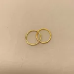 Creoler - Ø 14 mm øreringe forgyldt sølv - glatte med clicklås, knæk creol, let, at åbne, at lukke, tynd, enkel, smart, cool, hoops, stilig, stilige, stilede, lille, tynd, let, til vedhæng, hverdags, guld, ægte, forgyldt, guldbelagt, sølv, biti, ribe, enamel, cph, stine a, maanesten, NOA, joanli, jane kønig