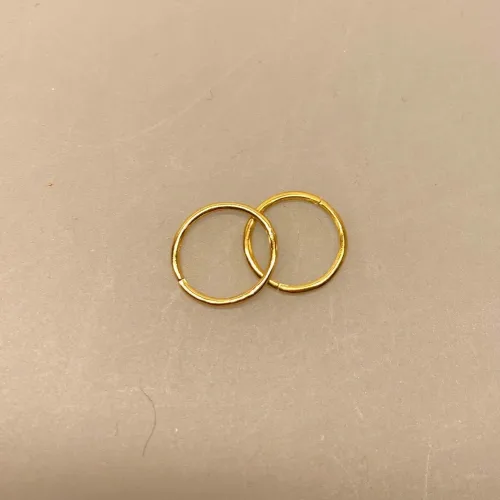 Creoler - Ø 14 mm øreringe forgyldt sølv - glatte med clicklås, knæk creol, let, at åbne, at lukke, tynd, enkel, smart, cool, hoops, stilig, stilige, stilede, lille, tynd, let, til vedhæng, hverdags, guld, ægte, forgyldt, guldbelagt, sølv, biti, ribe, enamel, cph, stine a, maanesten, NOA, joanli, jane kønig