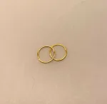 Creoler - Ø 14 mm øreringe forgyldt sølv - glatte med clicklås, knæk creol, let, at åbne, at lukke, tynd, enkel, smart, cool, hoops, stilig, stilige, stilede, lille, tynd, let, til vedhæng, hverdags, guld, ægte, forgyldt, guldbelagt, sølv, biti, ribe, enamel, cph, stine a, maanesten, NOA, joanli, jane kønig