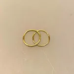 Creoler - Ø 16 mm øreringe forgyldt sølv - glatte med clicklås, knæk creol, let, at åbne, at lukke, tynd, enkel, smart, cool, hoops, stilig, stilige, stilede, lille, tynd, let, til vedhæng, hverdags, guld, ægte, forgyldt, guldbelagt, sølv, biti, ribe, enamel, cph, stine a, maanesten, NOA, joanli, jane kønig