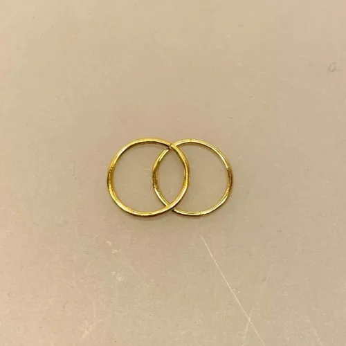 Creoler - Ø 16 mm øreringe forgyldt sølv - glatte med clicklås, knæk creol, let, at åbne, at lukke, tynd, enkel, smart, cool, hoops, stilig, stilige, stilede, lille, tynd, let, til vedhæng, hverdags, guld, ægte, forgyldt, guldbelagt, sølv, biti, ribe, enamel, cph, stine a, maanesten, NOA, joanli, jane kønig