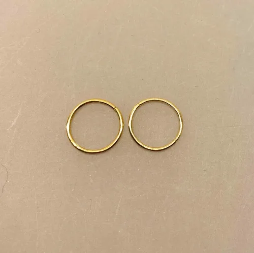 Creoler - Ø 16 mm øreringe forgyldt sølv - glatte med clicklås, knæk creol, let, at åbne, at lukke, tynd, enkel, smart, cool, hoops, stilig, stilige, stilede, lille, tynd, let, til vedhæng, hverdags, guld, ægte, forgyldt, guldbelagt, sølv, biti, ribe, enamel, cph, stine a, maanesten, NOA, joanli, jane kønig
