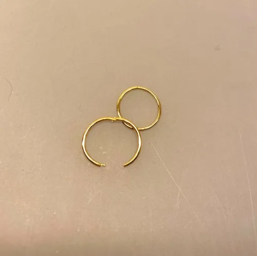 Creoler - Ø 16 mm øreringe forgyldt sølv - glatte med clicklås, knæk creol, let, at åbne, at lukke, tynd, enkel, smart, cool, hoops, stilig, stilige, stilede, lille, tynd, let, til vedhæng, hverdags, guld, ægte, forgyldt, guldbelagt, sølv, biti, ribe, enamel, cph, stine a, maanesten, NOA, joanli, jane kønig