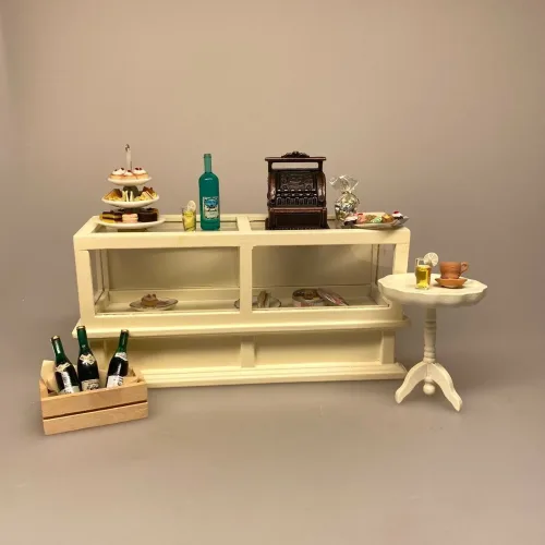 Miniature Lang Disk Creme, butik, købmand, købmandsbutik, høker, spækhøker, bager, konditori, dukkehusmøbler, dukkehusbutik, miniature, miniaturer, dukkehusting, dukkehustilbehør, ting til, dukkehus, dukkehuset, nisser, nissebo, nissedør, nissehus, dukkebutik, biti, ribe