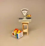 Miniature Piedestal Natur, opsats, bord, lampebord, umalet, ubehandlet, natur, lille, blomsterbord, 1:12, dukkehus, møbler, tilbehør, interiør, nisse, nisser, nissedør, indretning, biti, ribe, miniature, miniaturer,