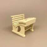 Miniature Skolepult Creme, skolegang, skolestue, skole, skolebord, skolepult, skrivepult, dukkehus, skolemøbel, skolebænk, lærer, seminarie, uddannet, færdig, job, ansat, jubilæum, sangskjuler, symbolsk, gave, gaveide, sjov, fin, miniaturer, færdiguddannet, eksamen, 1:12, nisser, nisseb, nissedør, nissetilbehør, biti, ribe, nisseskole,