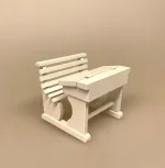 Miniature Skolepult Hvid, dimiteret, førskole, skolegang, skolestue, skole, skolebord, skolepult, skrivepult, dukkehus, skolemøbel, skolebænk, lærer, seminarie, uddannet, færdig, job, ansat, jubilæum, sangskjuler, symbolsk, gave, gaveide, sjov, fin, miniaturer, færdiguddannet, eksamen, 1:12, nisser, nisseb, nissedør, nissetilbehør, biti, ribe, nisseskole, student, studentereksamen