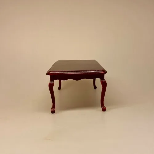 Miniature Spisebord Mahogni, buede ben, elegant, herregård, upstairs, downstairs, elegant, rektangulært, firkantet, stort, lille, spisebord, mahogni, mahogny, dukkehus, dukkehuset, til, tilbehør, nisser, symbolsk, gave, gavekort, penge, dukkemøbler, dukkestue, sangskjuler, stilleben, birgitte frigast, julemandens værksted, 1:12, miniaturer, miniatyre, biti, ribe