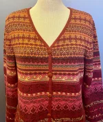 Dunque Fintstrikket Cardigan - Bomuld - Rød/Terracotta/Rosa, strik, bomuldsstrik, kradser ikke, blød, lækker, holdbar, kvalitet, frisk, flot, klædelig, dunque, biti, ribe, bomulds, økologisk, bio, gotts, bæredygtig, miljø, rigtig, bevidst