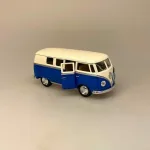 h VW Folkevogns Rugbrød - Samba L Blå, samba, boogie, vw, rugbrød, folkevognsrugbrød, surfer, bus, folkevognsbus, modelbil, original, volkswagen, tysk, bil, kvalitet, samler, symbolsk, sangskjuler, windsurfing, kitesurfer, biti, ribe, hippie, autocamper
