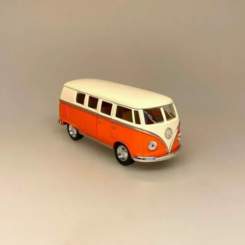 h VW Folkevogns Rugbrød - Samba L Orange, samba, boogie, vw, rugbrød, folkevognsrugbrød, surfer, bus, folkevognsbus, modelbil, original, volkswagen, tysk, bil, kvalitet, samler, symbolsk, sangskjuler, windsurfing, kitesurfer, biti, ribe, hippie, autocamper